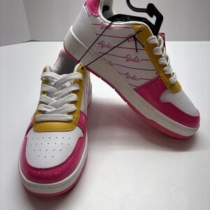 Woman's Size 7 BARBIE Sneakers Skater Style Shoes Hot Pink NWT
